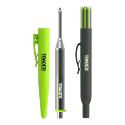 TRACER Pro Series Aluminium Tiefloch Bleistift 6 Ersatzminen Set 0 - toolbrothers