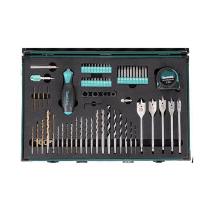 Makita DF 347 DWE Perceuse-visseuse sans fil 14,4 V Li-ion + 2x Batteries 1,5 Ah + Chargeur + Makita P-90261 Pro XL - Grand ensemble d'embouts, de perceuses et d'accessoires - 70 pièces