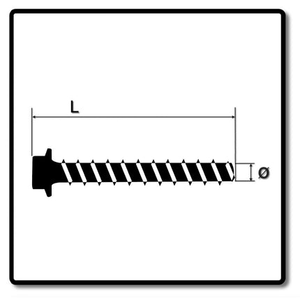 HECO MULTI-MONTI-plus SS Betonschraube 7,5 x 80 mm 100 Stk. SW 10 Sechskantkopf verzinkt A2K ( 2x 48397 ) - Toolbrothers