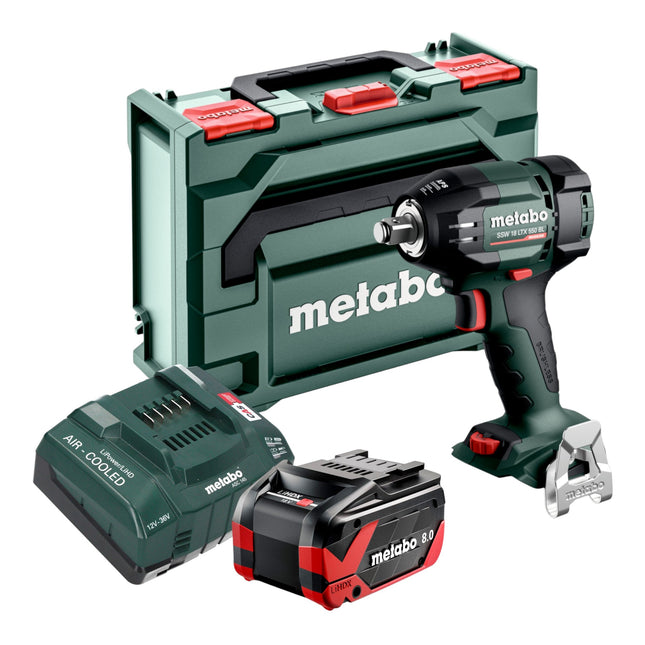 Metabo SSW 18 LTX 550 BL Akku Schlagschrauber 18 V 550 Nm Brushless 1x LiHDX Akku 8 0 Ah Ladegeraet metaBOX 0 - toolbrothers