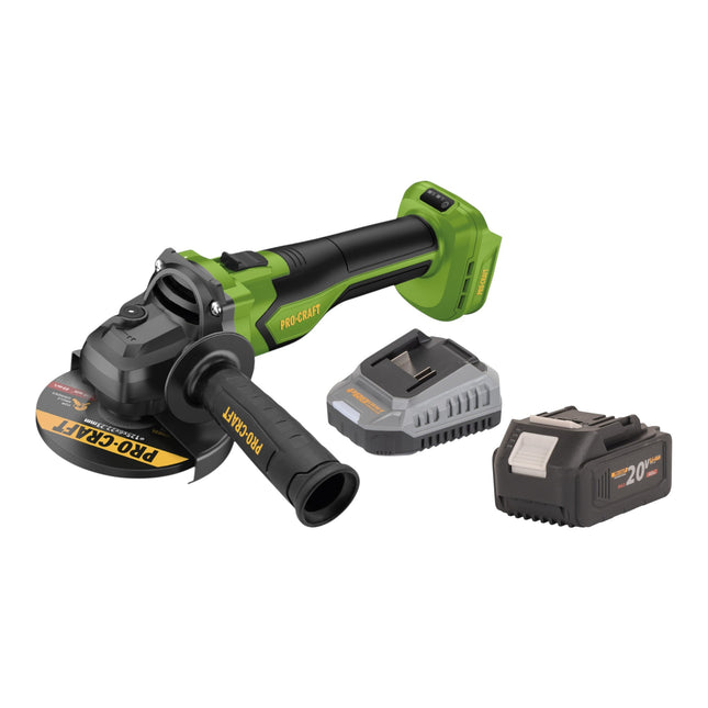 Procraft PGA22 BB Akku Winkelschleifer 20 V 125 mm Brushless 1x Akku 4 0 Ah Ladegeraet 0 - toolbrothers