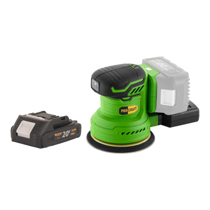 Procraft PX20BLbb Akku Exzenterschleifer 20 V 125 mm Brushless 1x Akku 2 0 Ah ohne Ladegeraet 0 - toolbrothers
