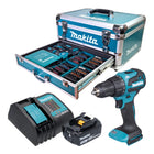 Makita DHP 490 SF1X9 Akku Schlagbohrschrauber 18 V 65 Nm Brushless 1x Akku 3 0 Ah Ladegeraet 96 tlg Zubehoer Set Koffer 0 - toolbrothers