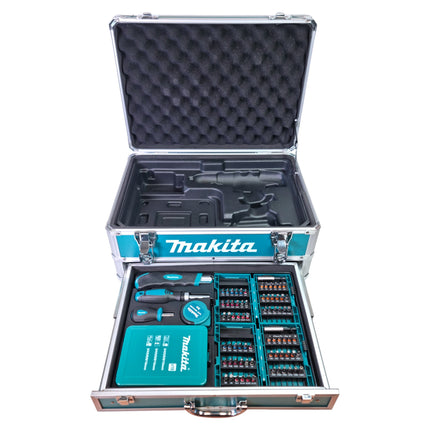 Makita DHP 489 SFX9 Akku Schlagbohrschrauber 18 V 73 Nm Brushless 2x Akku 3 0 Ah Ladegeraet 96 tlg Zubehoer Set Koffer 2 - toolbrothers