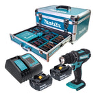 Makita DHP 482 SFX9 Akku Schlagbohrschrauber 18 V 62 Nm 2x Akku 3 0 Ah Ladegeraet 96 tlg Zubehoer Set Koffer 0 - toolbrothers