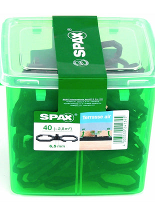 SPAX Terasse Air Abstandshalter 6,5 mm Belüftung für Holzdielen Terasse 40 Stück in Henkelbox ( 5009422564009 ) - Toolbrothers