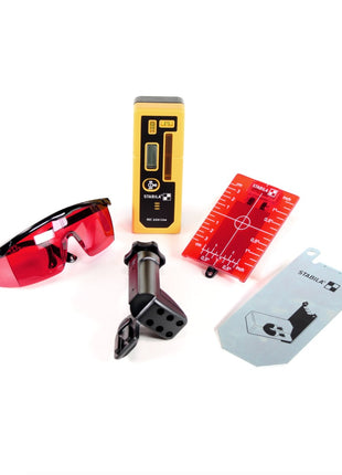 Stabila LAX 400 Multilinien Laser 6 tlg Set ( 18862 ) selbstnivellierend rot 20m im Tragekoffer + Laser-Sichtbrille, Zielplatte, Wandhalterung, Batterien, Linien-Reciever - Toolbrothers