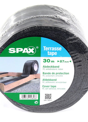 SPAX Tape 30m x 87mm 6x Klebeband UV-resistent ( 6x 5000009186419 ) selbstklebend lösbar - Toolbrothers