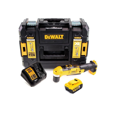 Dewalt DCD 740 L1 Akku Winkelbohrmaschine 18V 33Nm + 1x Akku 3,0Ah + Schnelladegerät + TSTAK - Toolbrothers
