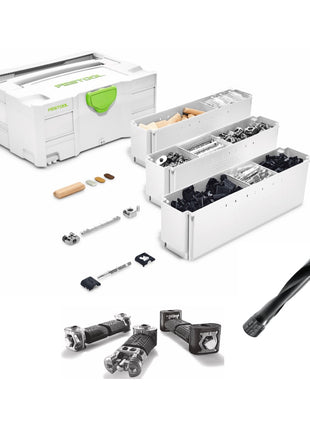 Festool DOMINO Verbinder Sortiment SV-SYS D14 ( 201353 ) Eck- Flächenverbinder für Dübelfräse XL DF 700 + passender Fräser ( 497871 )