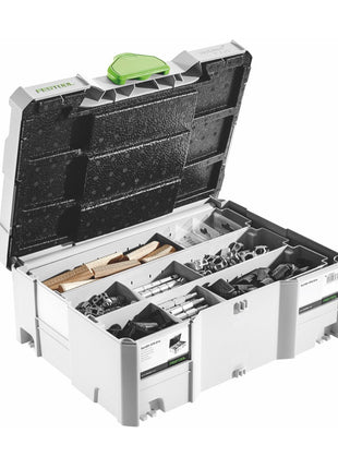 Festool DOMINO Verbinder Sortiment SV-SYS D14 ( 201353 ) Eck- Flächenverbinder für Dübelfräse XL DF 700 + passender Fräser ( 497871 )
