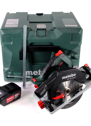 Metabo KS 18 LTX 57 Scie circulaire portative sans fil 18V 165x20mm + 1x batterie 5,2Ah + MetaLoc - sans chargeur