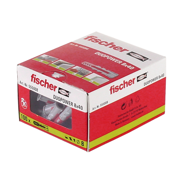 Fischer Tasselli DUOPOWER 8x40mm - 100 pz. ( 555008 )