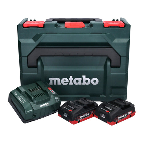 Podstawowy zestaw Metabo LIHD + 2x akumulator 4,0 Ah + ładowarka + metaBOX ( 685130000 )