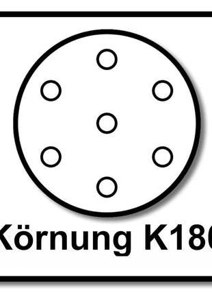Makita Schleifpapier Klett 125mm K180 50 Stk. ( P-43670 ) für DBO BO DCW DWE GEX PEX SXE BOS - Toolbrothers