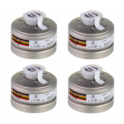 Dräger 4x X-plore Rd40 Atemschutzfilter A2B2E2K2 Hg P3 R D ( 4x 6738797 ) EN148-1 für X-plore 6000 Vollmaske