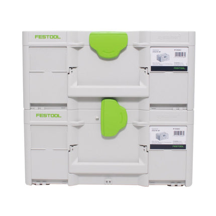 Festool Systainer Set 2x SYS3 M 187 ( 2x 204842 ) 15,9 Liter 396x296x187mm Werkzeugkoffer koppelbar - Toolbrothers