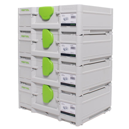 Festool Systainer Set 4x SYS3 M 137 ( 4x 204841 ) 10,4 Liter 396x296x137mm Werkzeugkoffer koppelbar - Toolbrothers