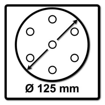 Makita 2x Schleifpapier Klett 125mm K80 100 Stk. ( 2x P-43642 ) für DBO BO DCW DWE GEX PEX SXE BOS