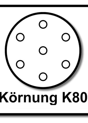 Makita 2x carta vetrata velcro 125mm K80 100 pezzi ( 2x P-43642 ) per DBO BO DCW DWE GEX PEX SXE BOS