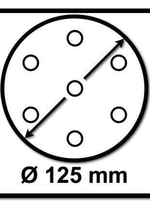 Makita Schleifpapier Klett 125mm K240 250 Stk. ( 5x P-43686 ) für DBO BO DCW DWE GEX PEX SXE BOS - Toolbrothers
