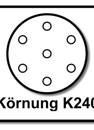 Makita Schleifpapier Klett 125mm K240 250 Stk. ( 5x P-43686 ) für DBO BO DCW DWE GEX PEX SXE BOS - Toolbrothers