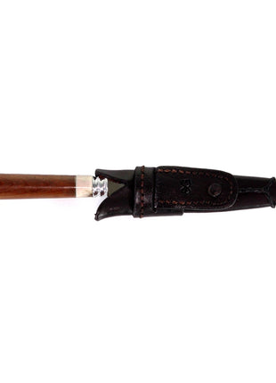 Serra Grande ''Chifre de Cervo'' coltello da cucina tradizionale brasiliano forgiato a mano lama di 12,7 cm con componenti in corno di cervo + fodero in vera pelle