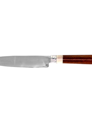 Serra Grande ''Chifre de Cervo'' coltello da cucina tradizionale brasiliano forgiato a mano lama di 12,7 cm con componenti in corno di cervo + fodero in vera pelle