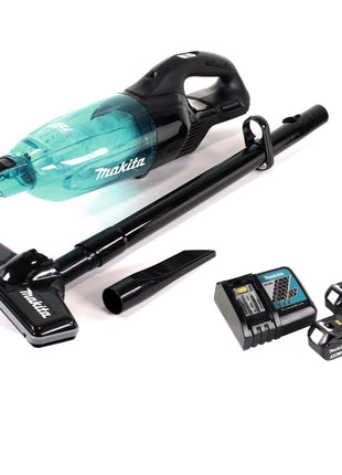 Makita DCL281 FRTB Akku Staubsauger 18V + 2x Akku 5,0Ah + Ladegerät