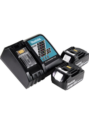 Makita DLM 380 RF2 tondeuse à gazon à batterie 36V (2x18V) 38cm + 2x batterie 3,0 Ah + chargeur