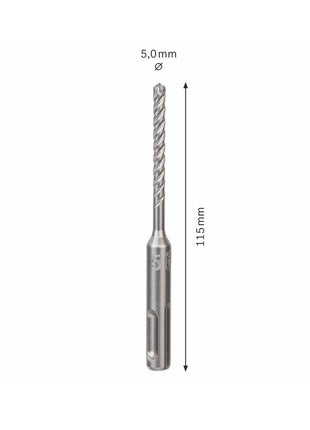 Bosch Punta di foratura 7x SDS-plus 5x50x115mm Carbide ( 2608576104 ) - certificate PGM