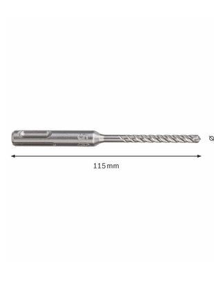 Bosch Punta di foratura 7x SDS-plus 5x50x115mm Carbide ( 2608576104 ) - certificate PGM