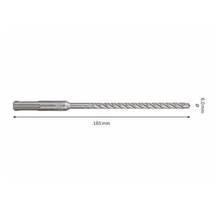 Bosch SDS-plus 7X Foret en carbure 6x100x165mm, certifié PGM ( 2608576117 )