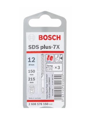 Taladro percutor Bosch SDS-plus 7X brocas 12x150x215mm carburo (2608576150) certificado PGM