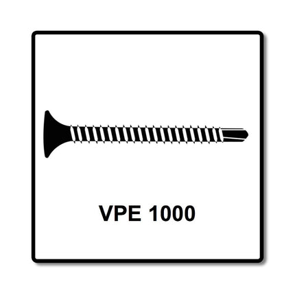 SPAX GIX-D Vis pour cloison sèche 3,5 x 35 mm - Filetage total, Tête trompette, Cruciforme H2, Pointe de perçage, Magazinée, Phosphatée,1000 pcs. (1991170350356 )