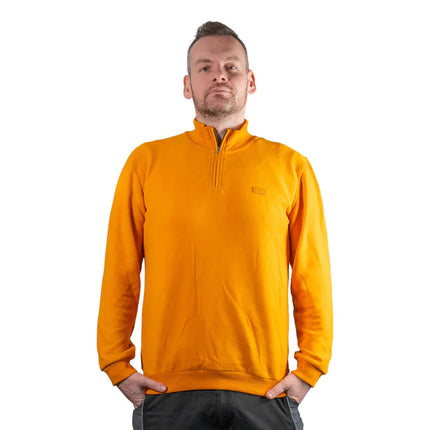 Toolbrothers Quarter-Zip Sweatshirt Casual Fit - AUTUMN COLLECTION Farbe Saffron Orange Größe M