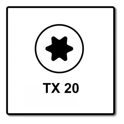 Vis pour panneaux d'aggloméré Fischer Power-Fast II FPF II 4,0x30 mm 1000 pièces (670154) tête fraisée avec filetage complet Torx, galvanisées, passivée bleue