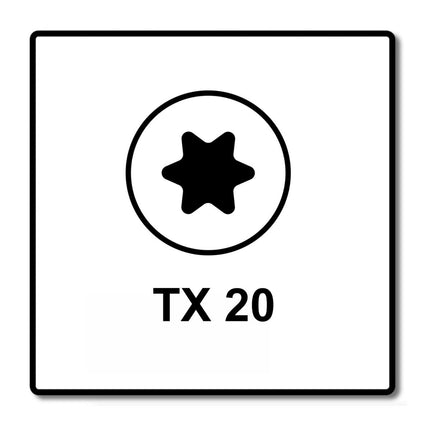 Fischer Power-Fast II FPF II Spanplattenschraube 4,5x50 mm 500 Stück ( 670273 ) Senkkopf mit Torx Teilgewinde galvanisch verzinkt, blau passiviert