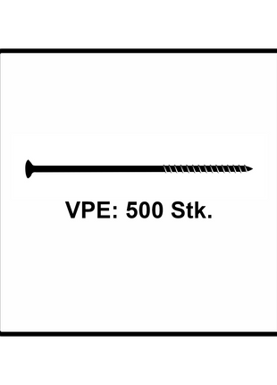Fischer Power-Fast II FPF II Viti per truciolato 6,0x40 mm - 500 pz. ( 670477 ) Testa svasata con filettatura parziale Torx galvanizzato, passivato blu