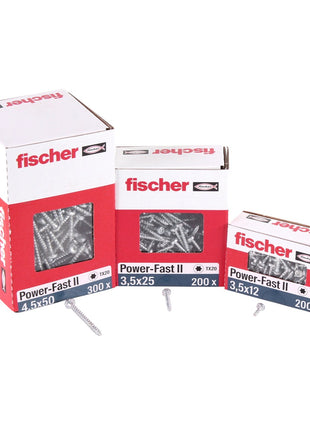 Fischer Power-Fast II FPF II Viti per legno 3,0x20 mm, 200 pz. ( 670058 ) Testa tonda, Torx, filettatura completa, zincate, passivato blu