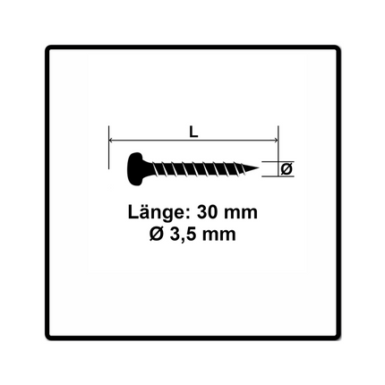 Fischer Power-Fast II FPF II Viti per legno 3,5x30 mm, 200 pz. ( 670102 ) Testa tonda, Torx, filettatura completa, zincate, passivato blu