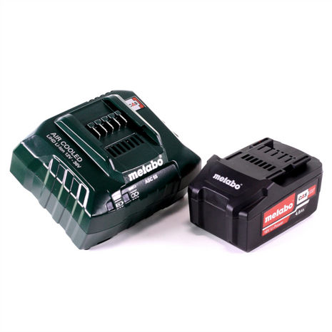Metabo basic set 1x Li-Power battery pack 18 V 4.0 Ah CAS Li-Ion battery ( 625591000 ) + charger ASC 55 ( 627044000 )