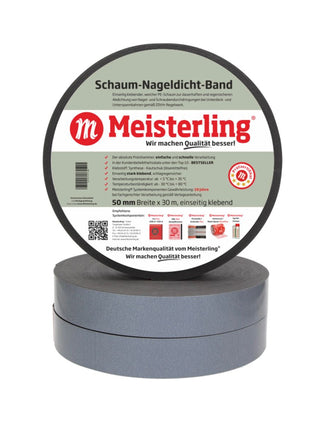 Meisterling Schaum Nageldicht Band 3 mm x 50 mm x 30 m ( 006040000050 )