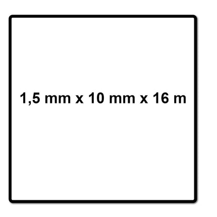 Meisterling Raupe PLUS 1,5 mm x 10 mm x 16 m ( 006050000050 ) beidseitig klebender Klebedichtfilm