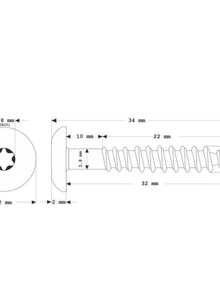 Meisterling Fassadenschrauben 4,8x32 mm 100 Stück ( 010020000131 ) 12 mm Flachkopf dunkelbraun mit Torx Teilgewinde V2A Edelstahl