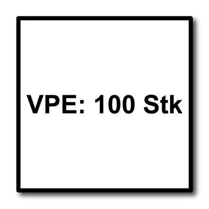 Meisterling Vis de façade 5,5x45 mm, 100 pcs., tête plate 12 mm, filetage partiel, empreinte Torx, acier inoxydable V4A, gris clair  (010030000341)