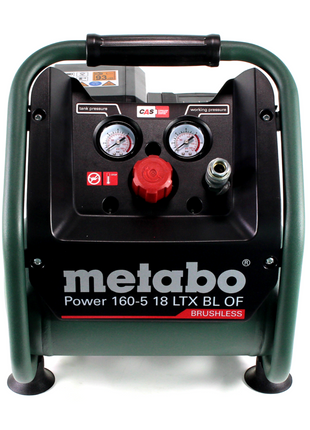 Metabo Power 160-5 18 LTX BL OF cordless compressor 18 V 8.0 bar brushless + 2x LiHD battery pack 4.0 Ah + charger