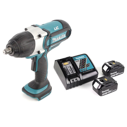 Makita BTW 450 RFE 18 V Li-ion Akku-Schlagschrauber + 2x Makita BL1830 B Akku + DC18RC Lader + Koffer - Toolbrothers