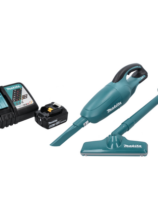 Makita DCL 180 RG1 cordless hoover 18 V green + 1x rechargeable battery 6.0 Ah + charger