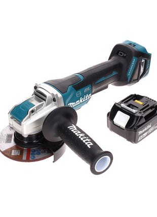 Makita DGA 519 T1 cordless angle grinder 18 V 125 mm Brushless X-Lock + 1x rechargeable battery 5.0 Ah - without charger